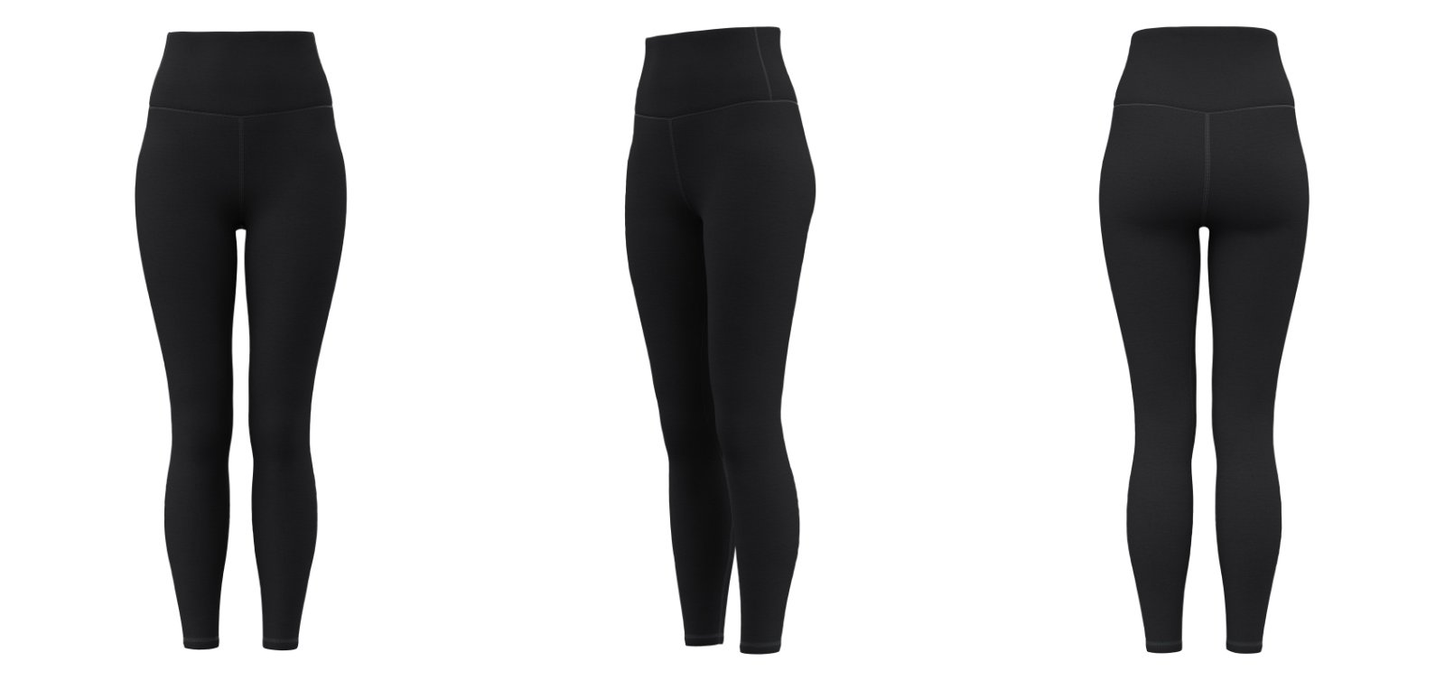 Custom black yoga leggings wholesale with logo printing – MOQ 100