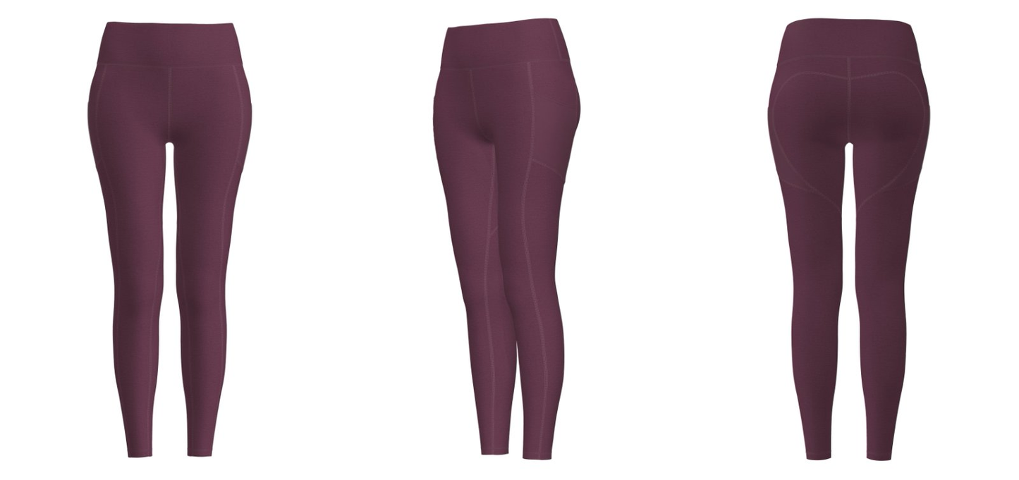 sports leggings close-up – waistband detail for custom logo print
