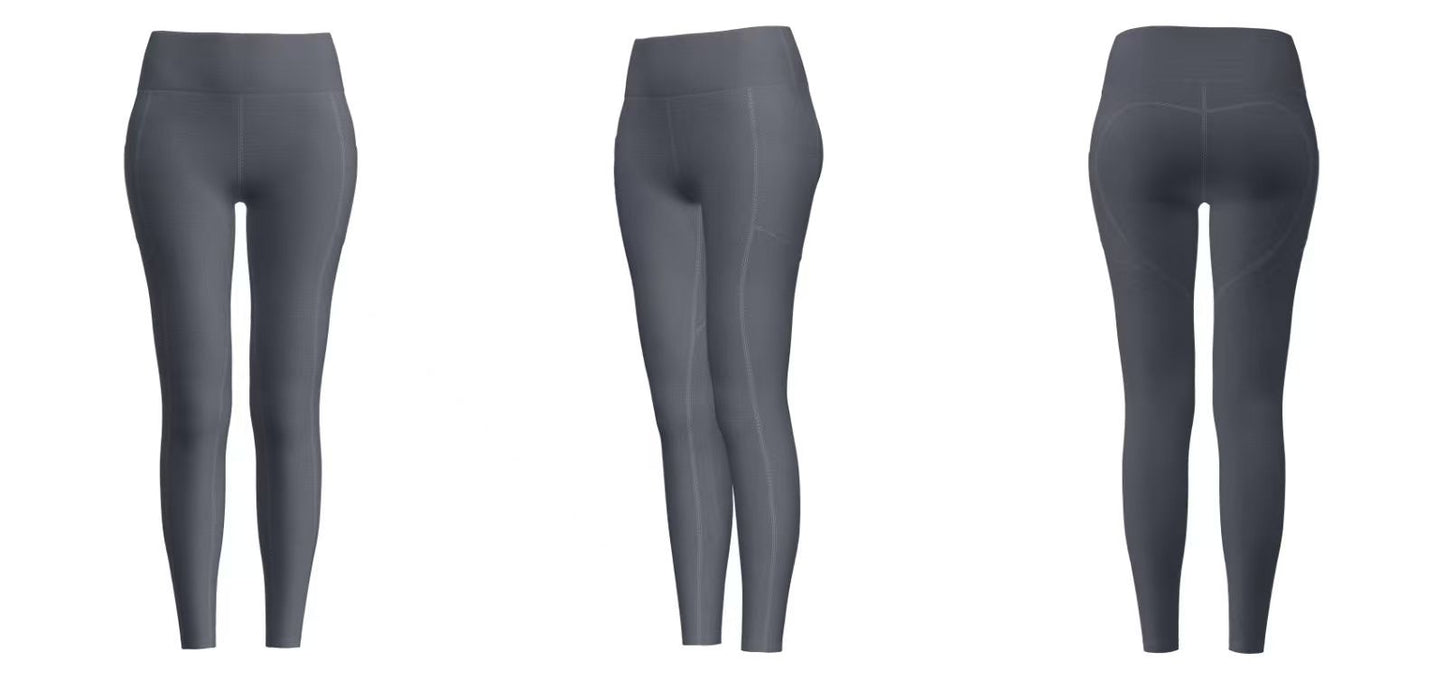 high-waist leggings detail – waistband close-up with logo printing option