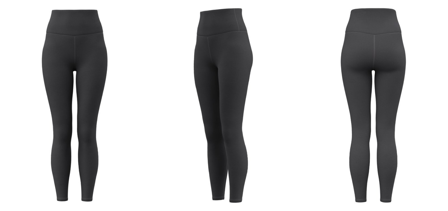 Dark grey workout leggings wholesale – custom fitness apparel with logo