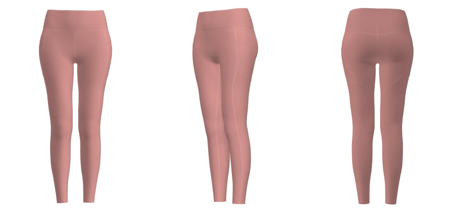 custom logo leggings – side view activewear for gyms and studios