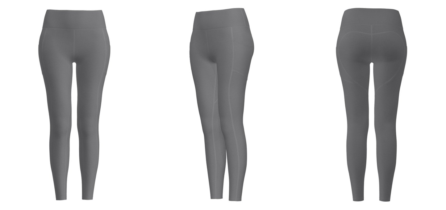Custom Women’s High-Waist Leggings Front & Back