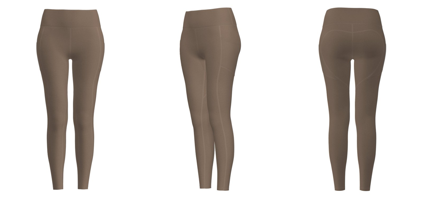 women’s high-waist leggings – custom logo wholesale activewear front view