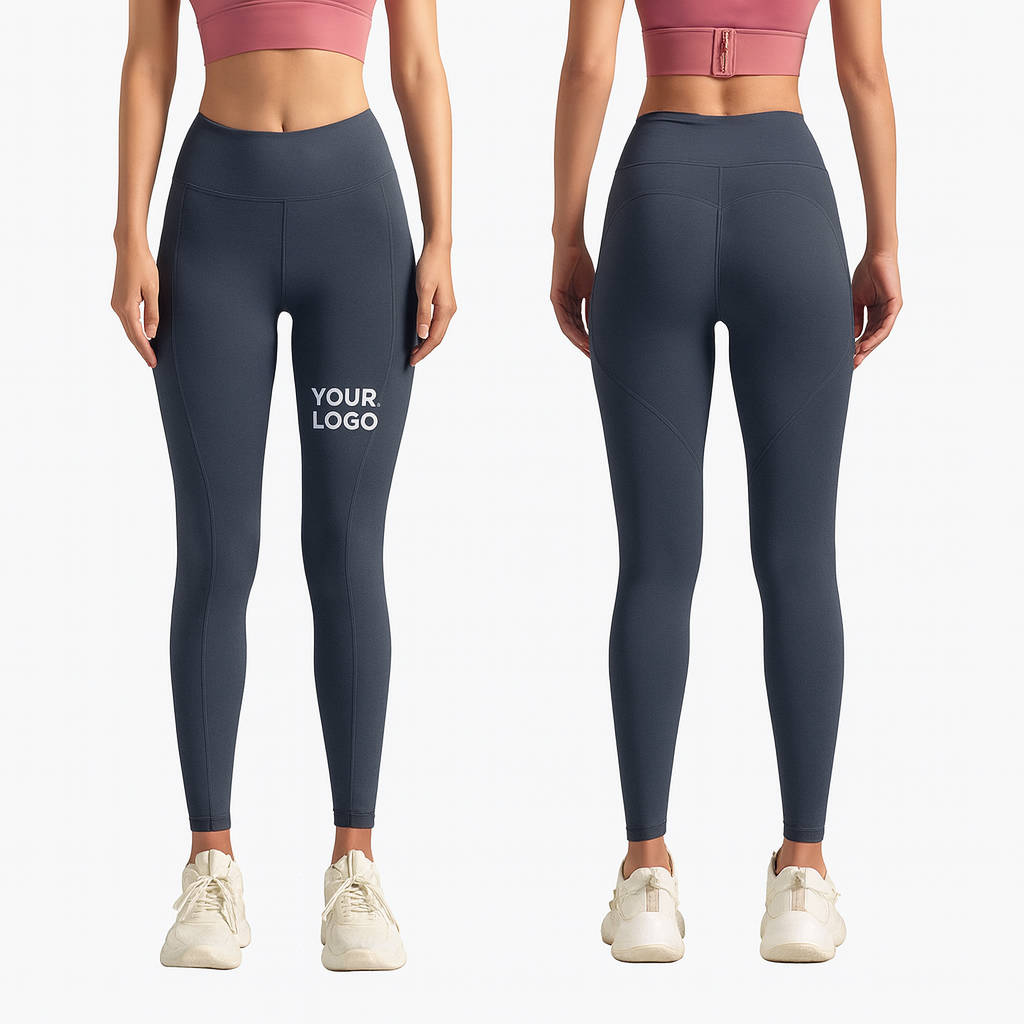 Wholesale Custom Women’s Yoga Leggings – High-Waist Activewear Pants with logo placement