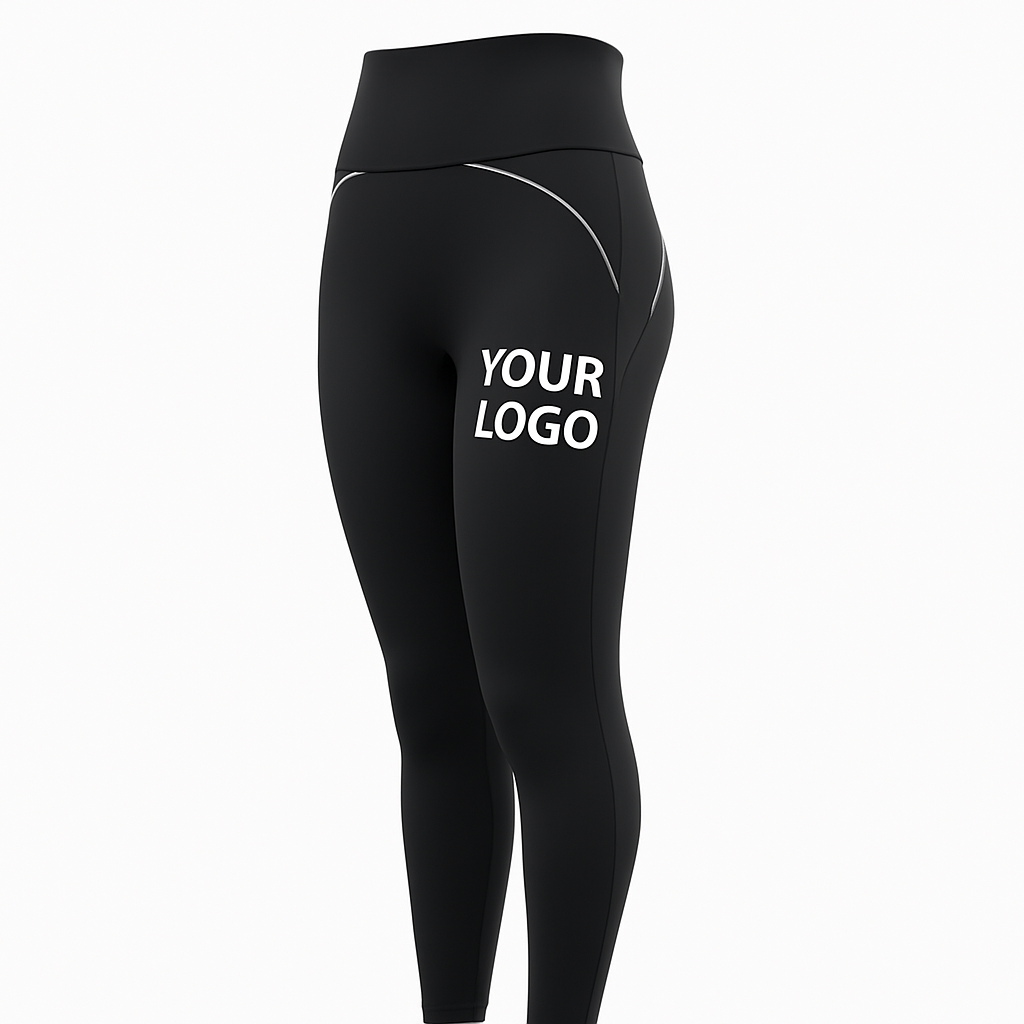 Women's sportswear -high waist active leggings with logo placement