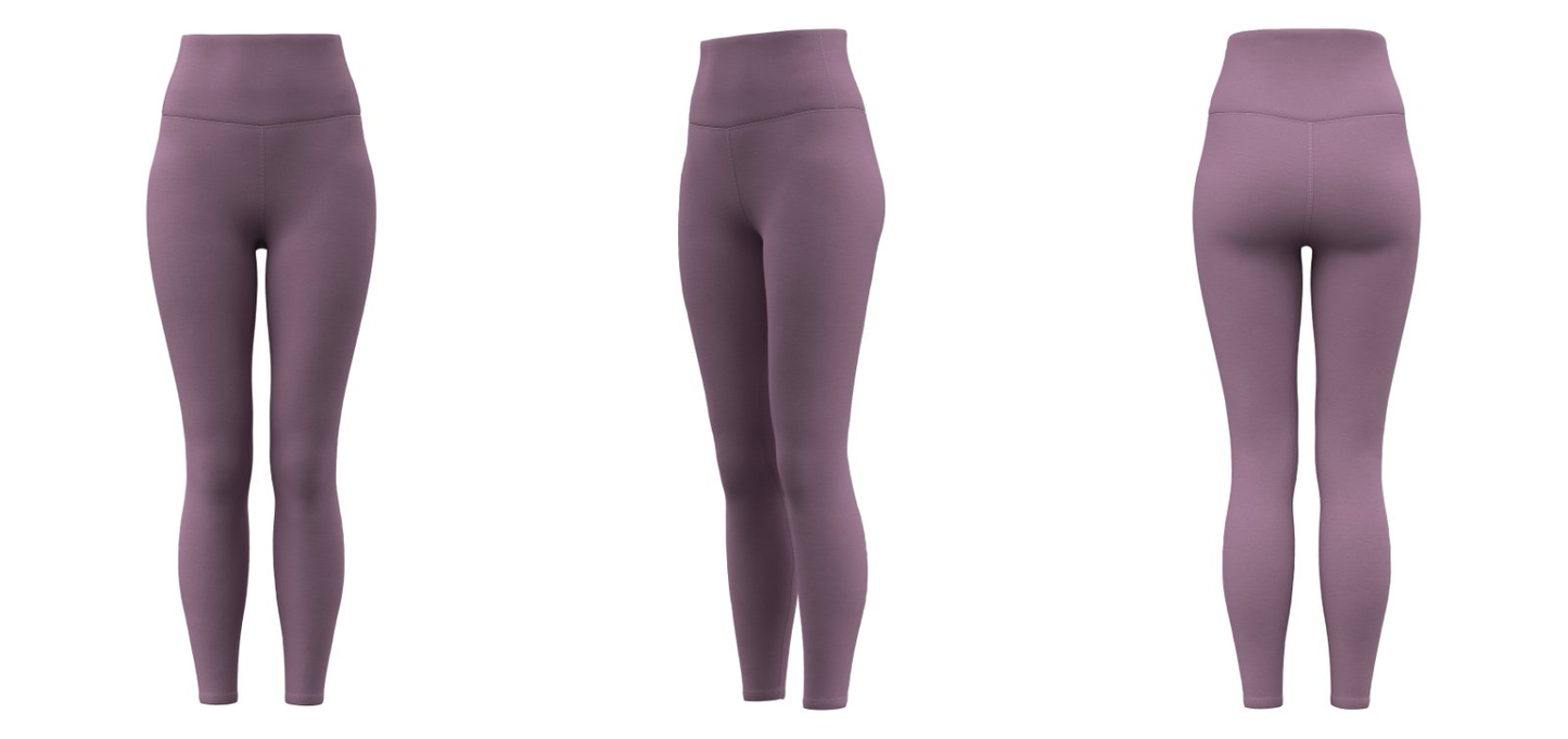 Mauve yoga leggings wholesale – custom logo activewear MOQ 100