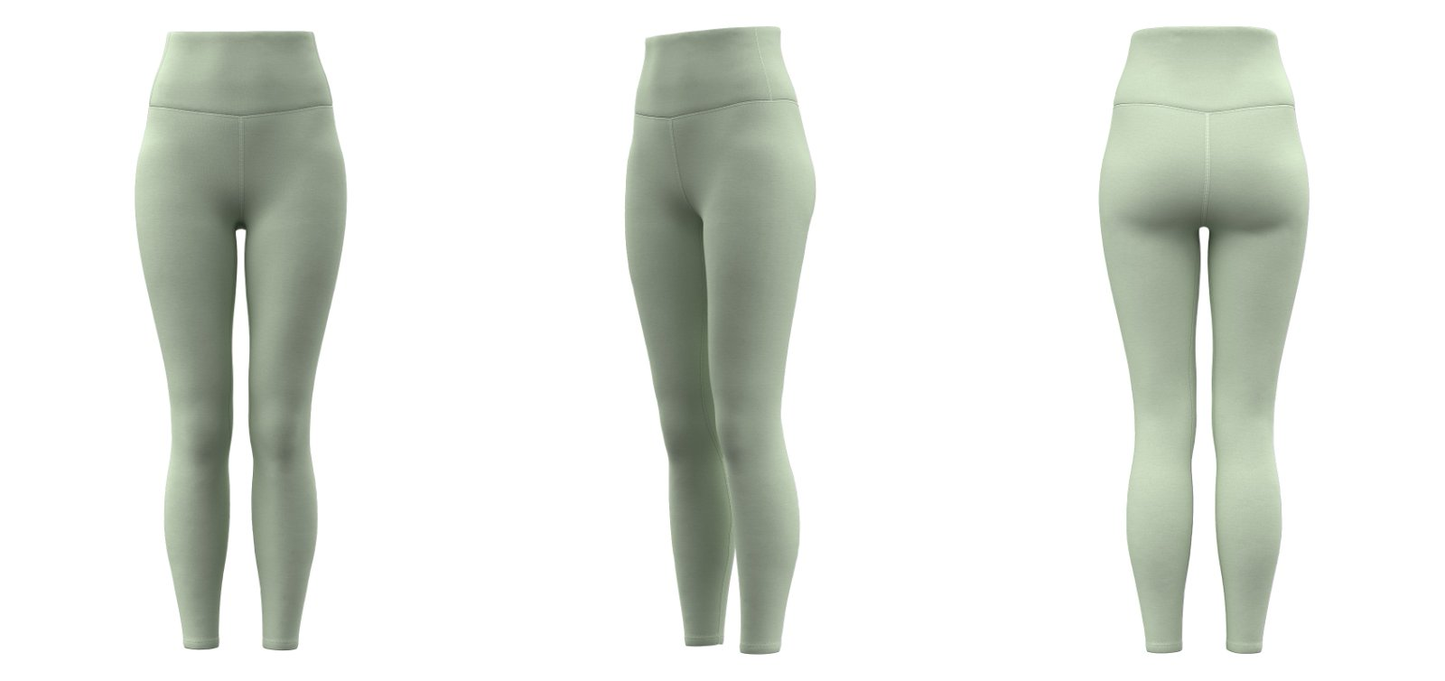 Mint green yoga pants – bulk wholesale activewear with logo printing