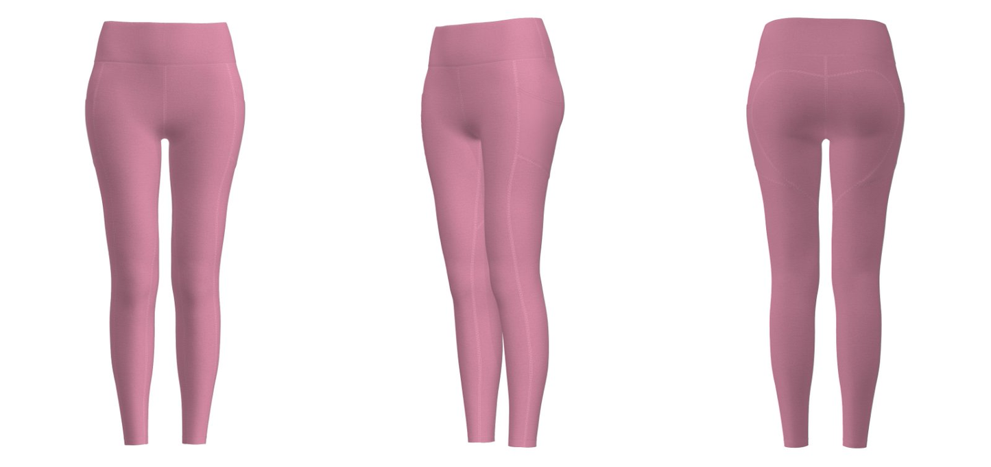 active leggings – side angle fitness apparel with custom printing option