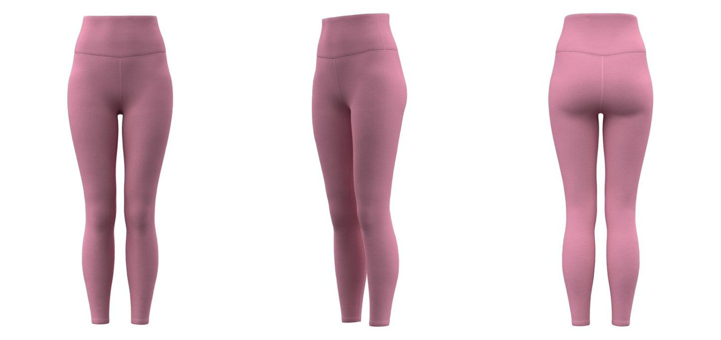 Pink yoga leggings – bulk custom fitness wear wholesale MOQ 100