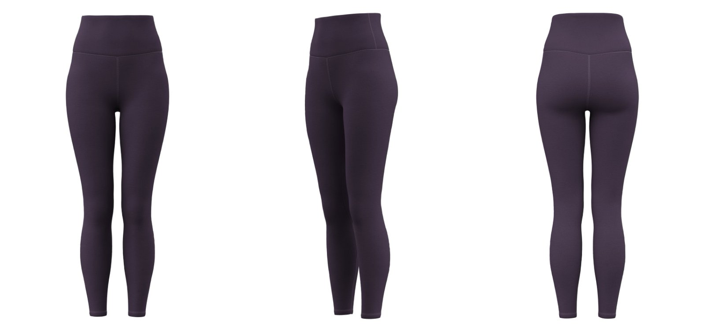 Purple workout leggings wholesale – custom branded sportswear for teams