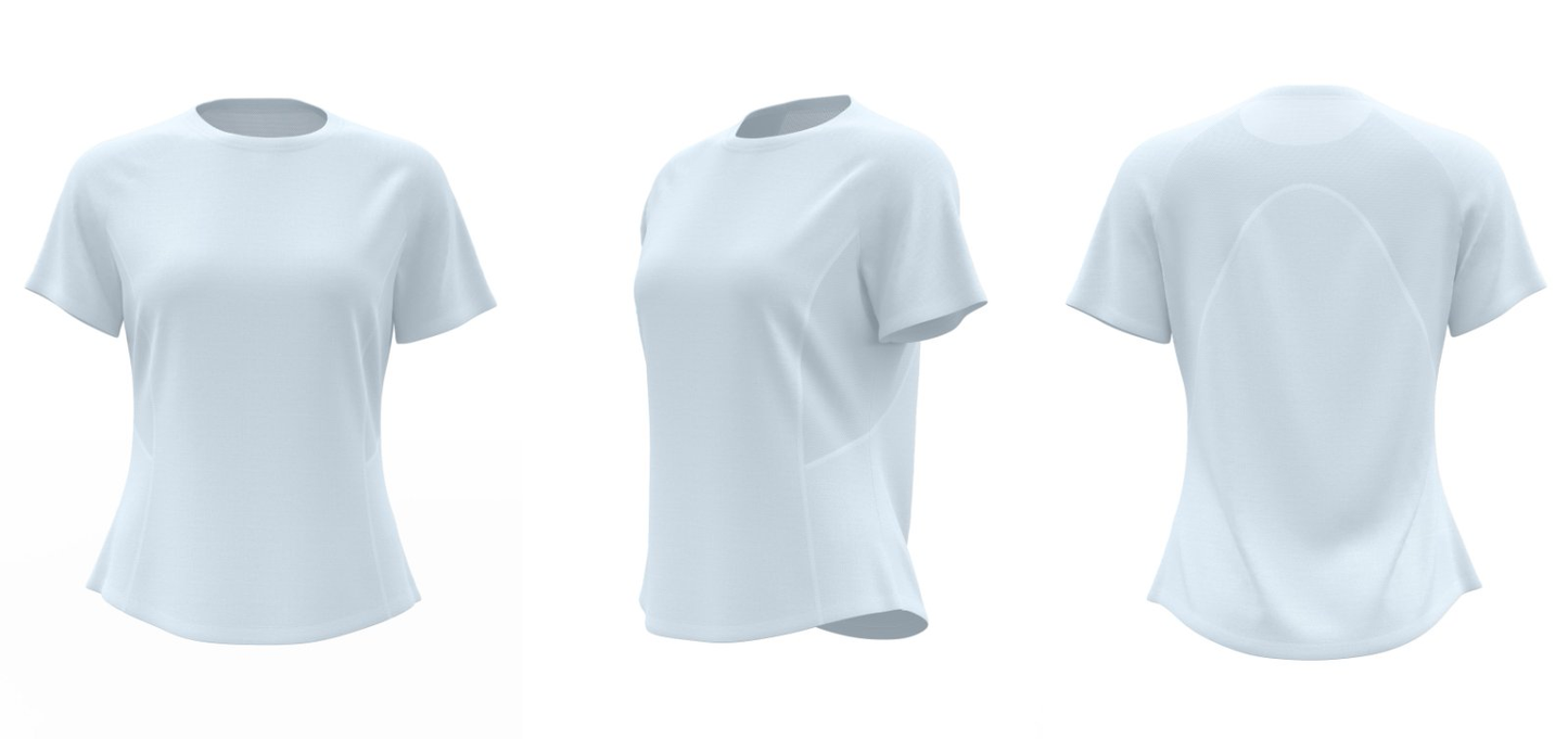 Sky Blue: Custom sky blue short sleeve active T-shirt – breathable workout top