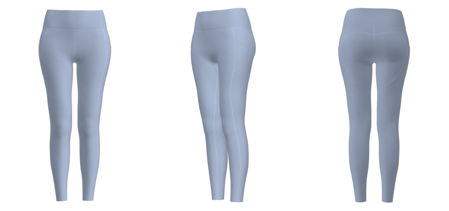 women’s high-rise leggings – wholesale yoga pants front angle