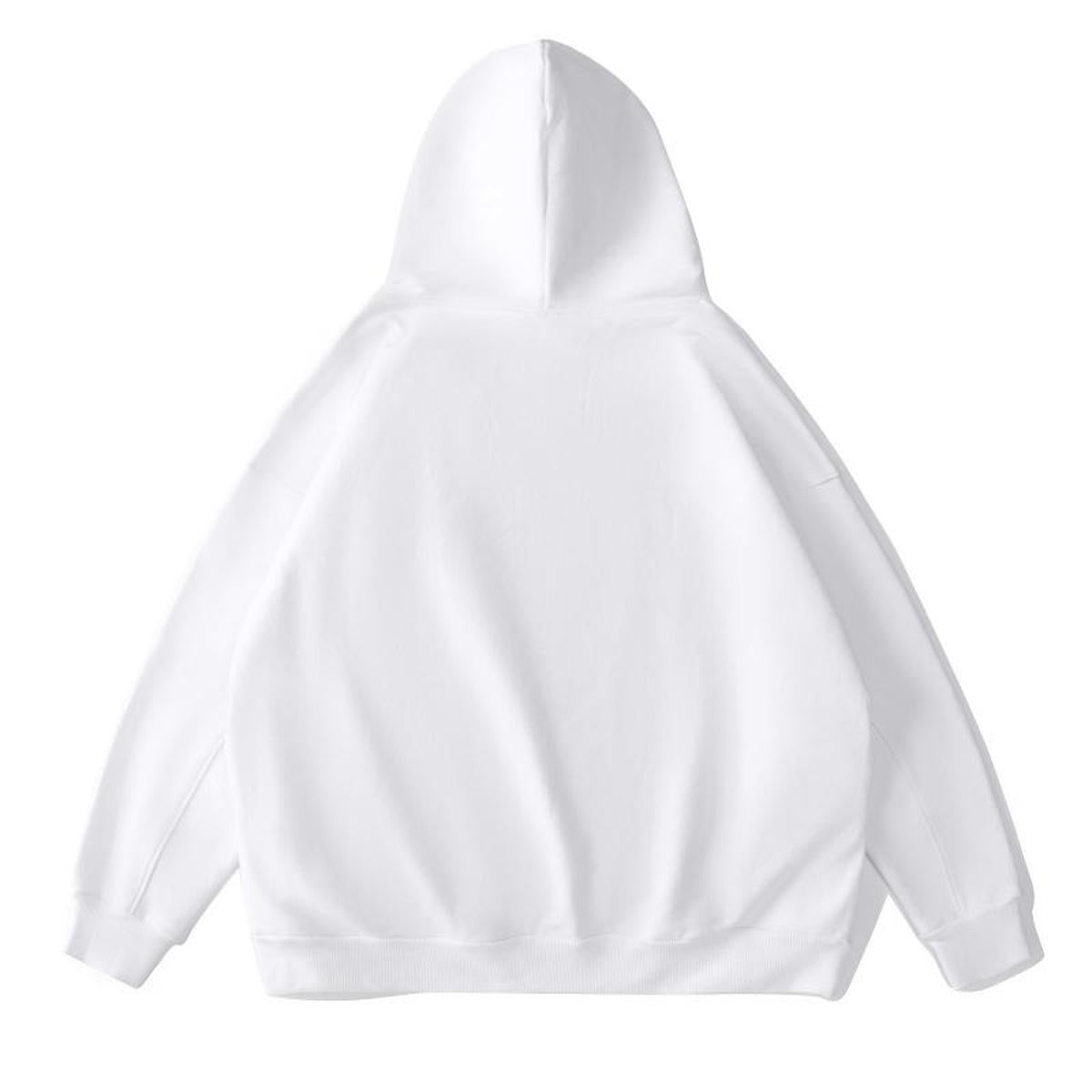 White Unisex Custom Hoodie Back View – Blank for Logo Printing