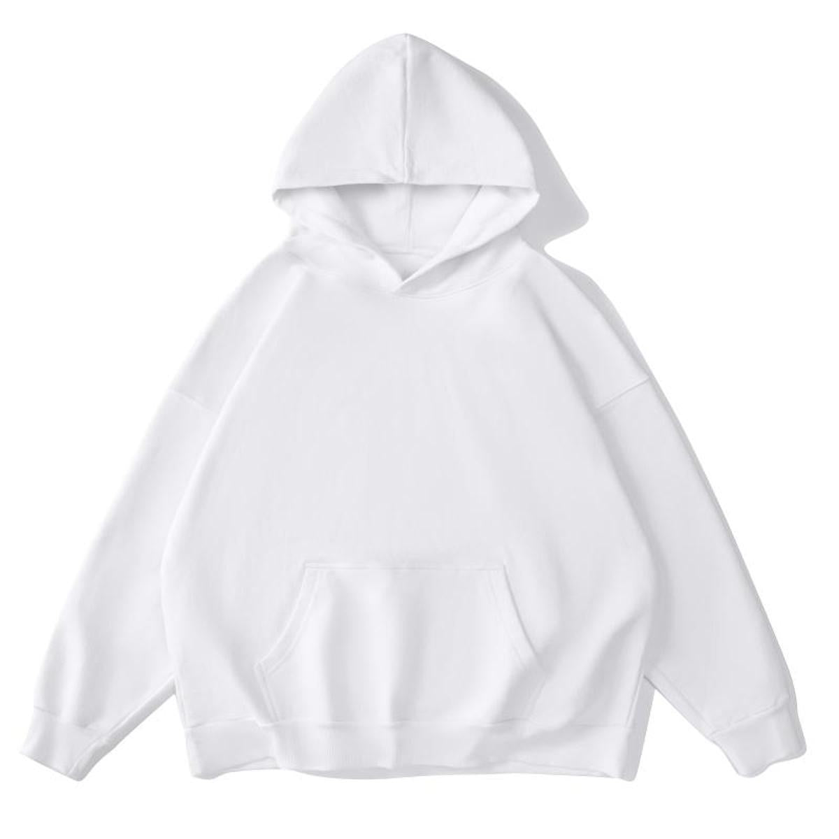 White Unisex Custom Hoodie Front View – Bulk Order 100 pcs