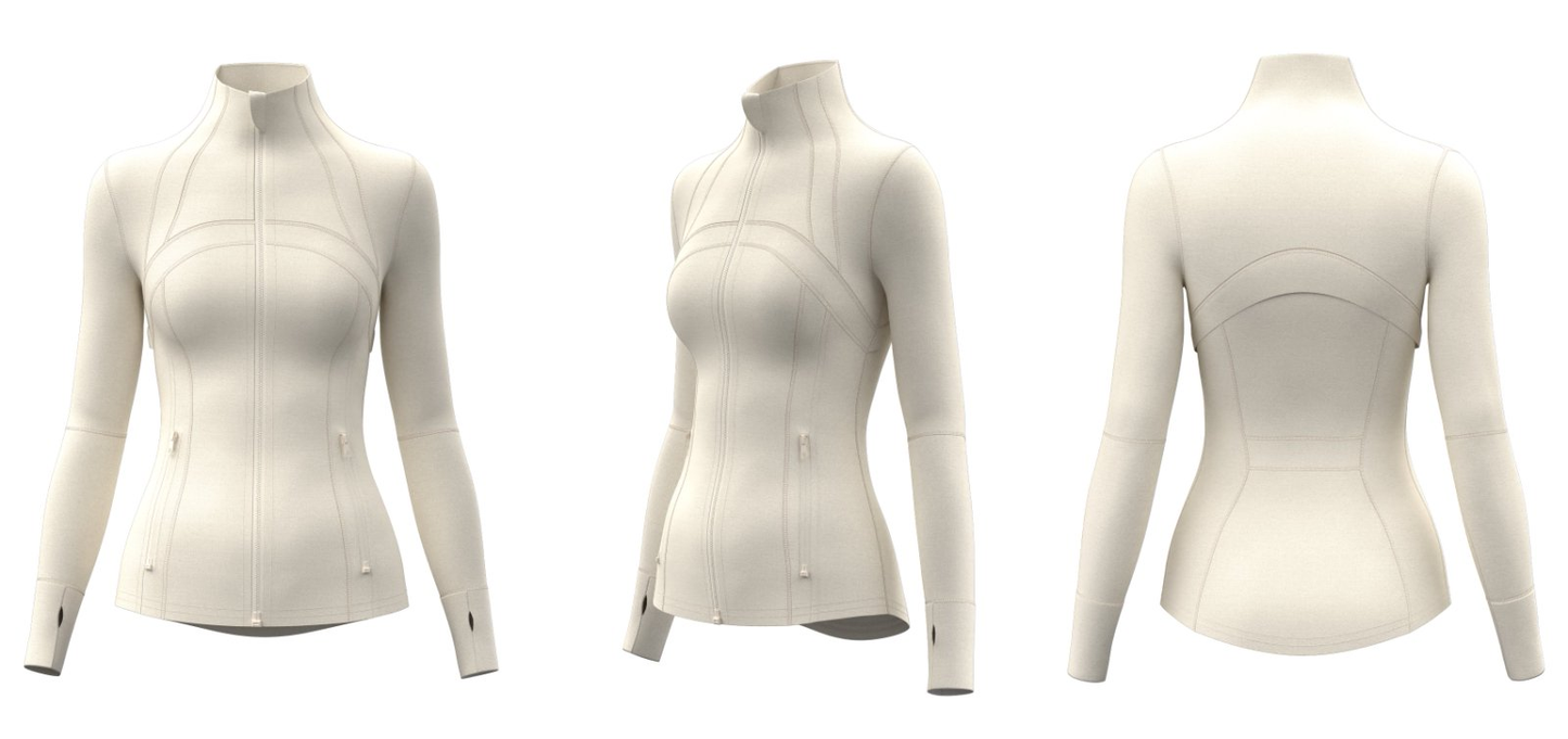 White wholesale women’s sports jacket for custom branding