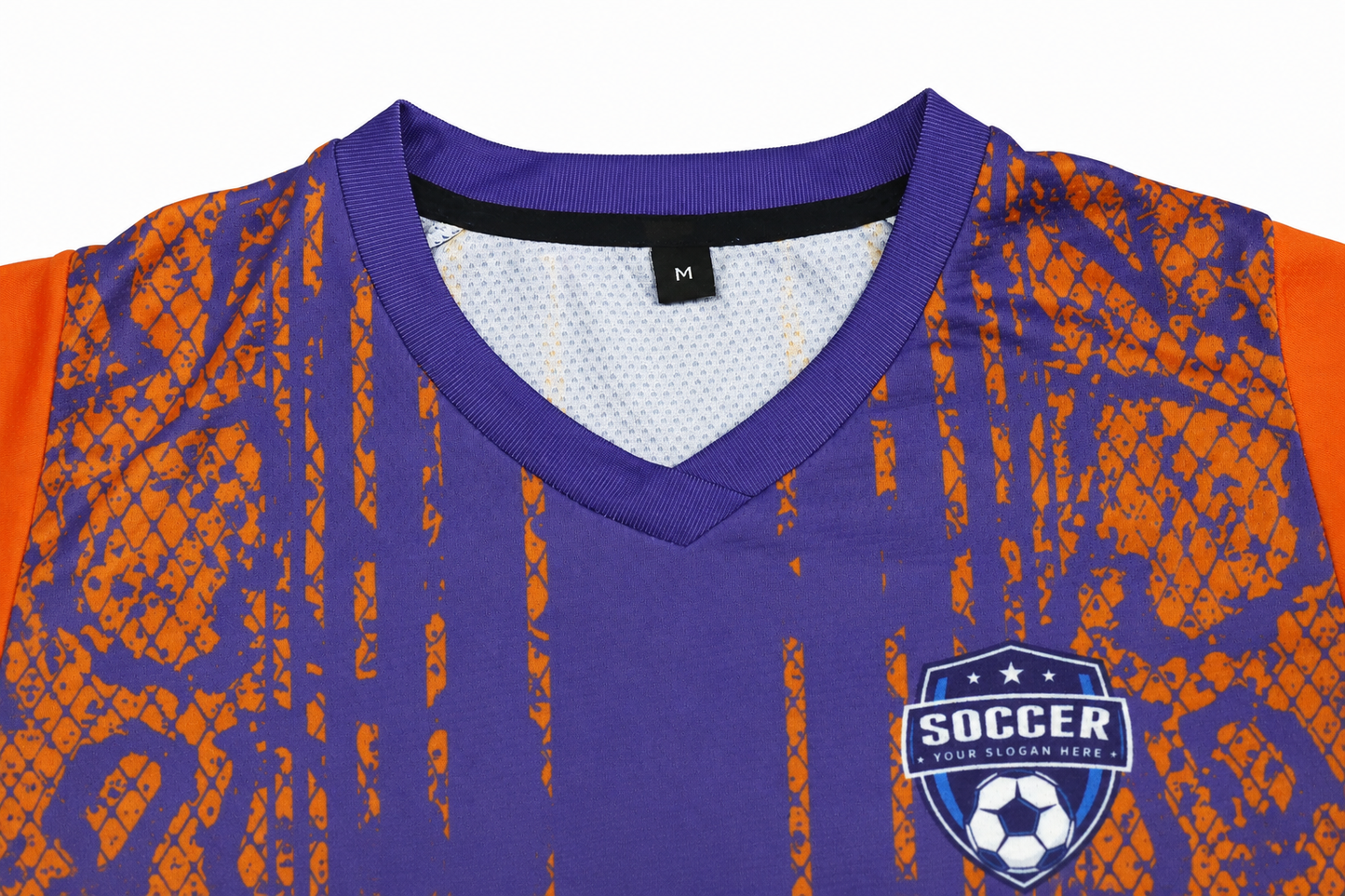 Custom Purple Orange Soccer Jersey – Team Logo Football Uniforms