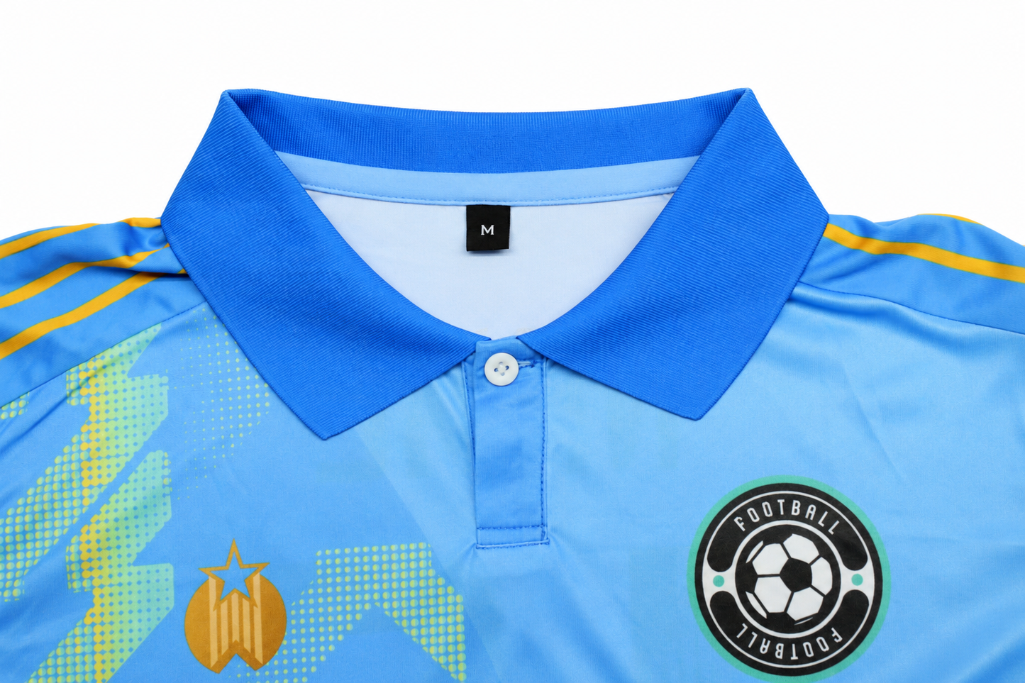 Polo Neck Custom Logo Soccer Jersey 100% Polyester