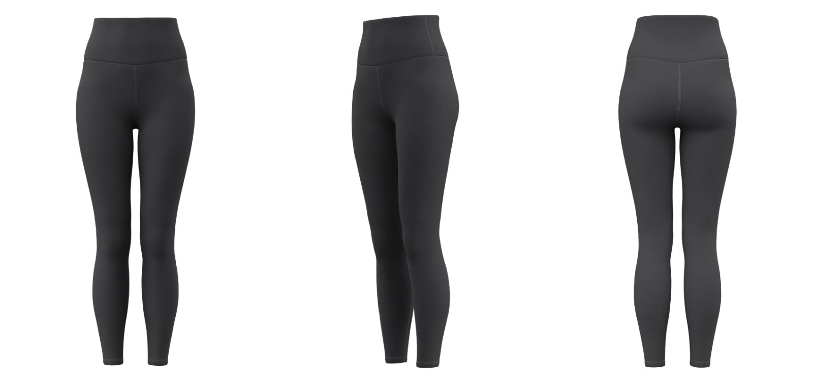 Dark grey workout leggings wholesale – custom fitness apparel with logo