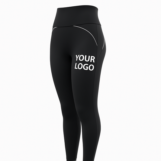 Women's sportswear -high waist active leggings with logo placement