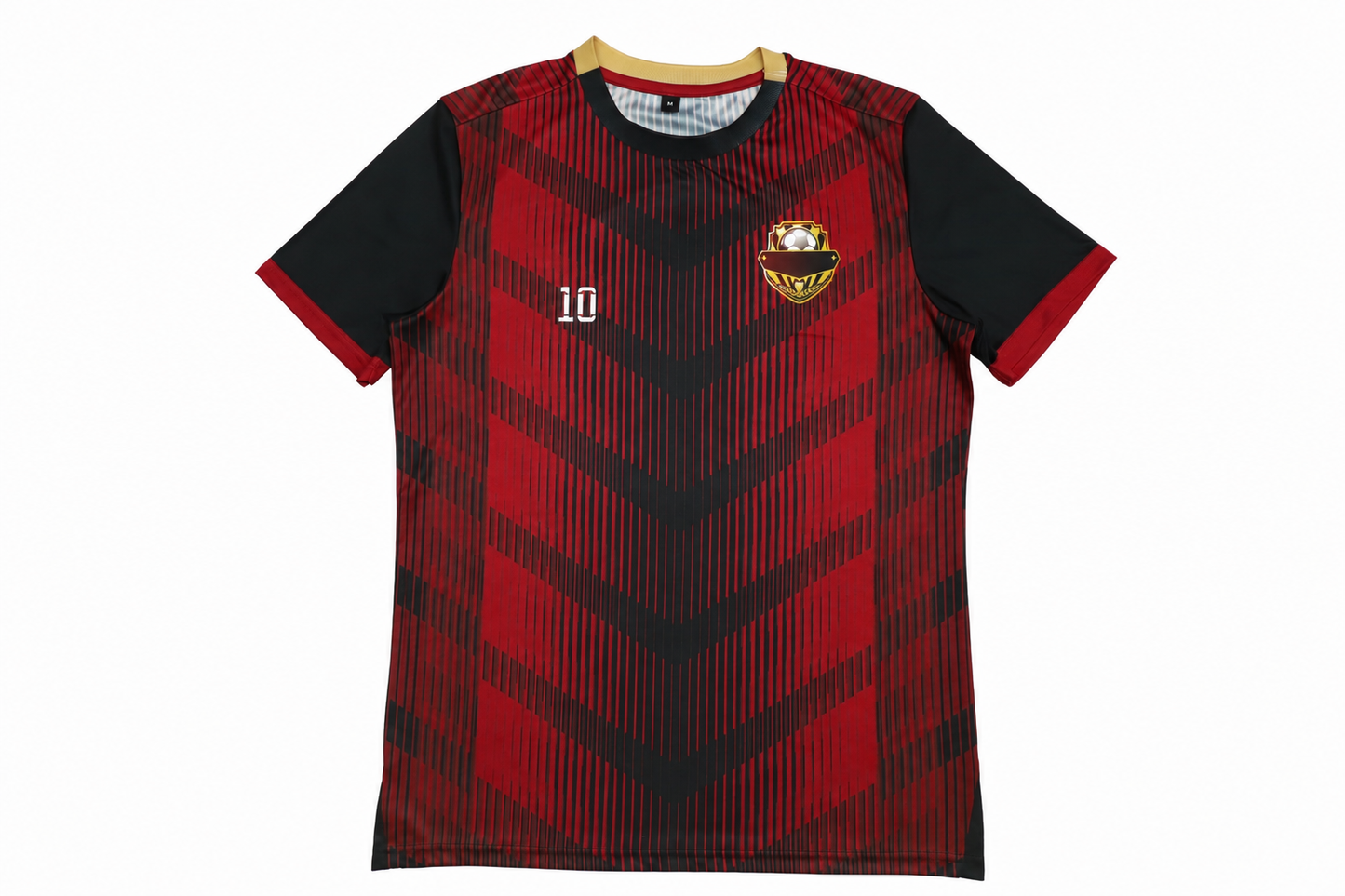 Custom Red & Black Soccer Jersey – Team Logo Football Uniforms
