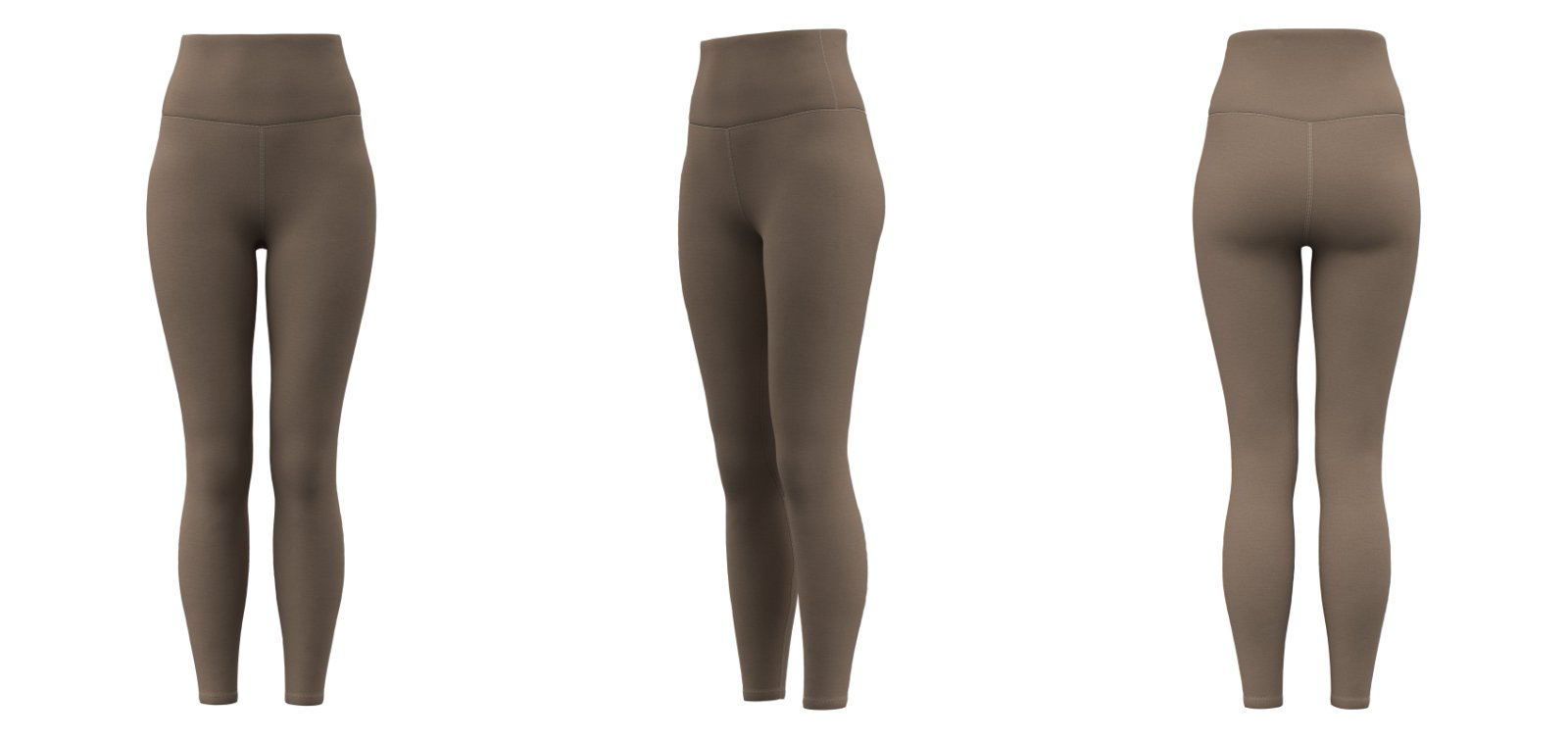 Mocha brown workout leggings – wholesale sportswear custom branding