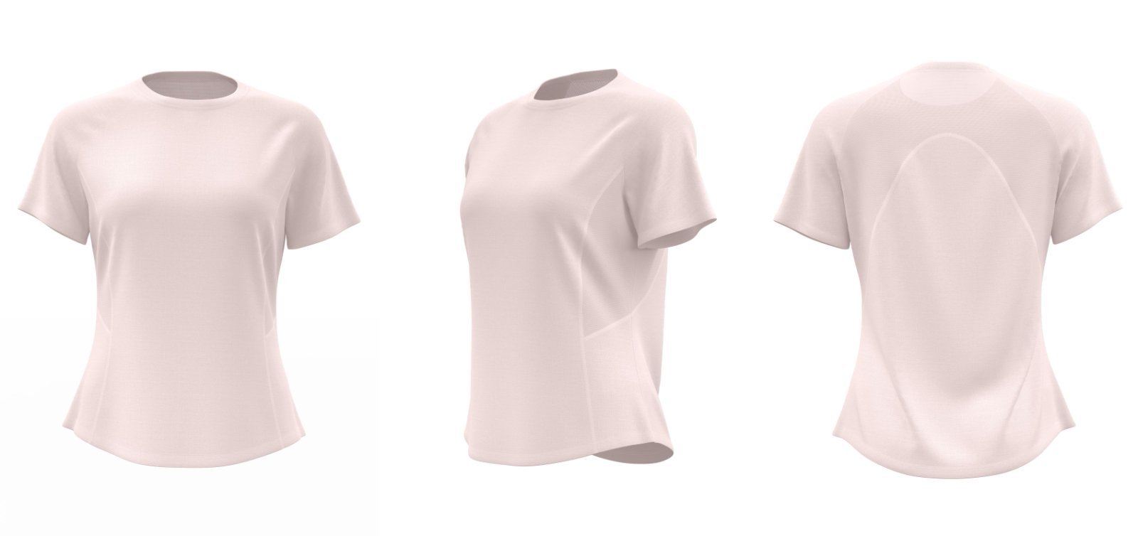 Pink: Custom pink short sleeve yoga T-shirt – bulk activewear with logo option