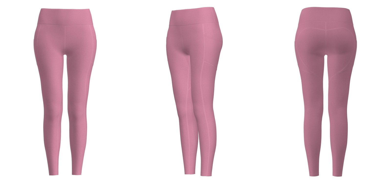 active leggings – side angle fitness apparel with custom printing option