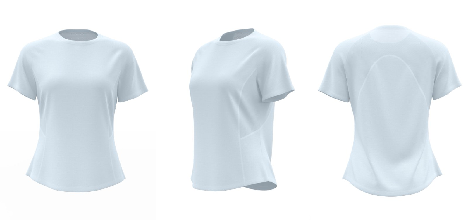 Sky Blue: Custom sky blue short sleeve active T-shirt – breathable workout top