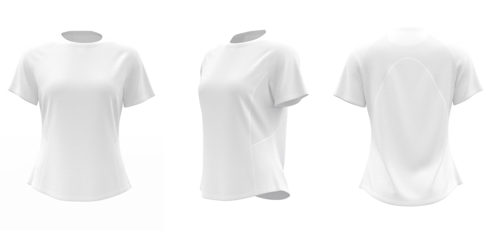 White: Custom white short sleeve fitness T-shirt – wholesale logo printing